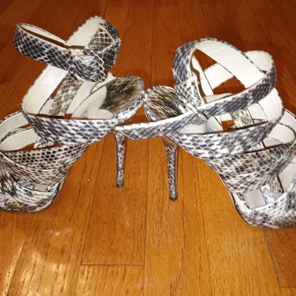 Jimmy Choo women's Stiletto Reptile Sandal Size 38.5 - Picture 13 of 13